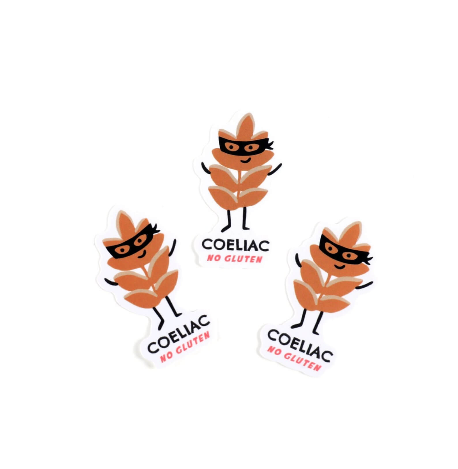 Coeliac Allergy Set of 3 Vinyl Stickers