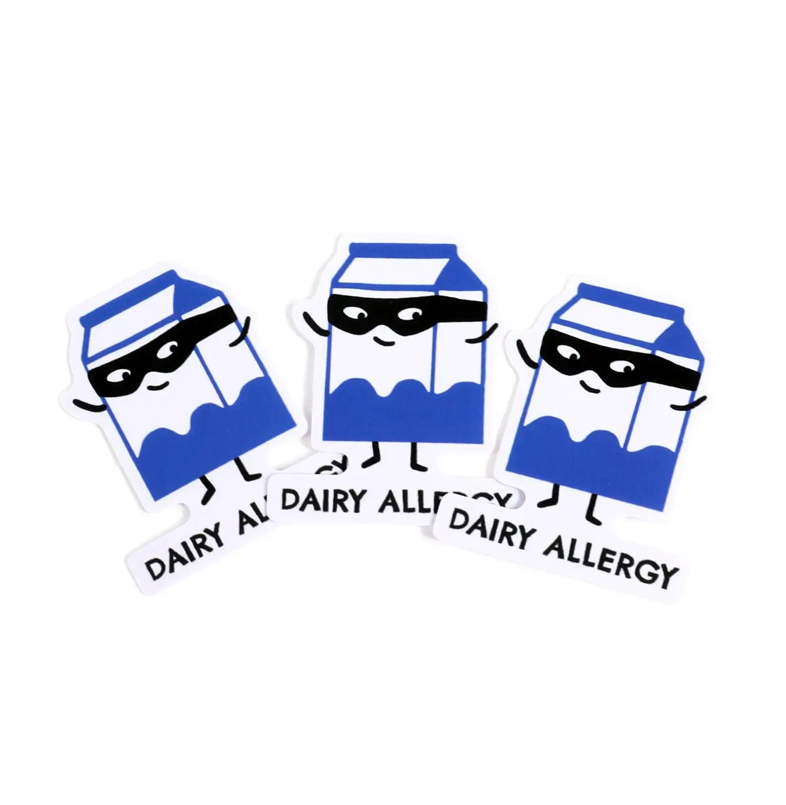 Dairy Allergy Set of 3 Vinyl Stickers