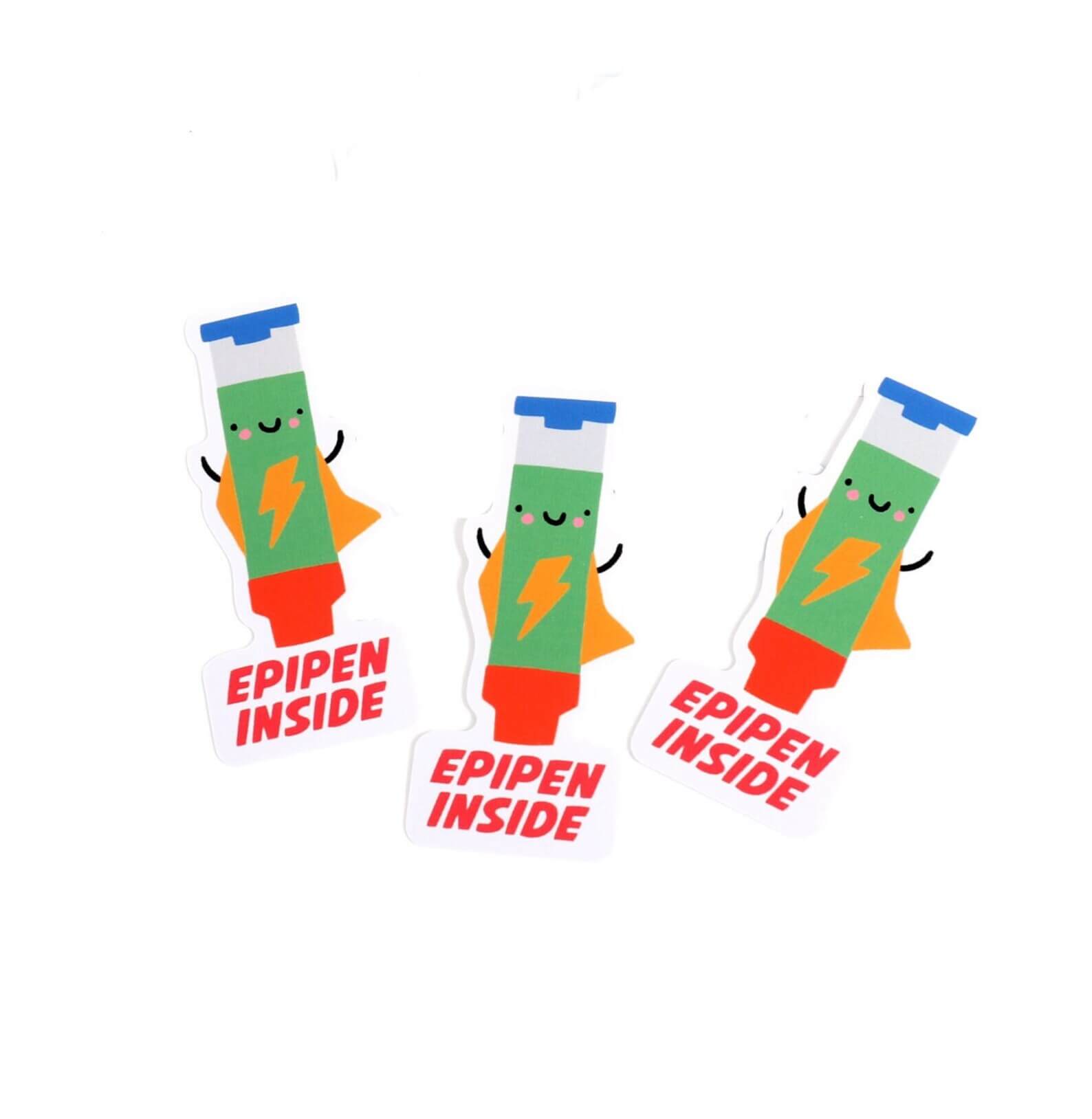 EpiPen Hero Set of 3 Vinyl Stickers