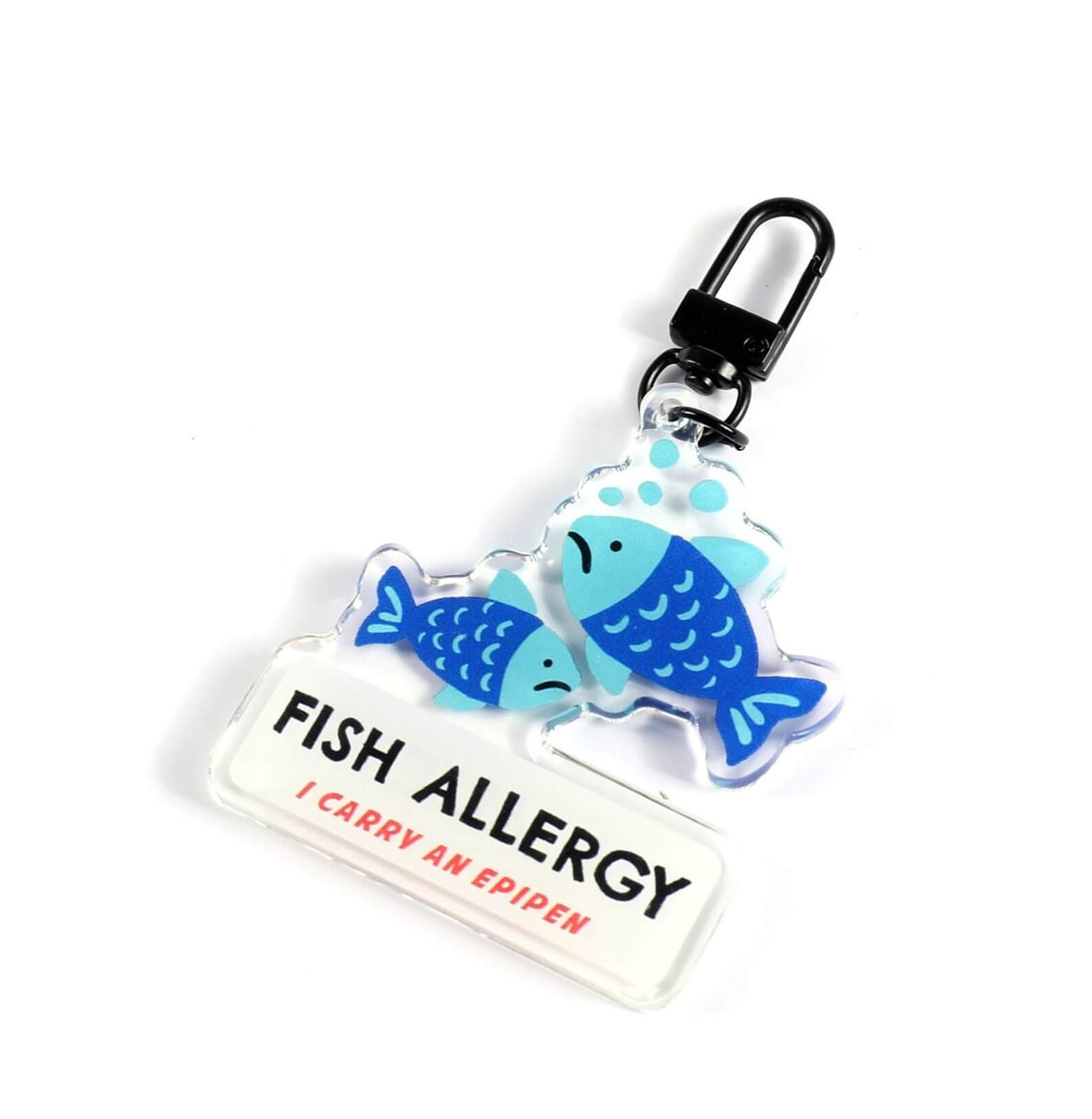 EpiPen Fish Allergy Backpack Tag