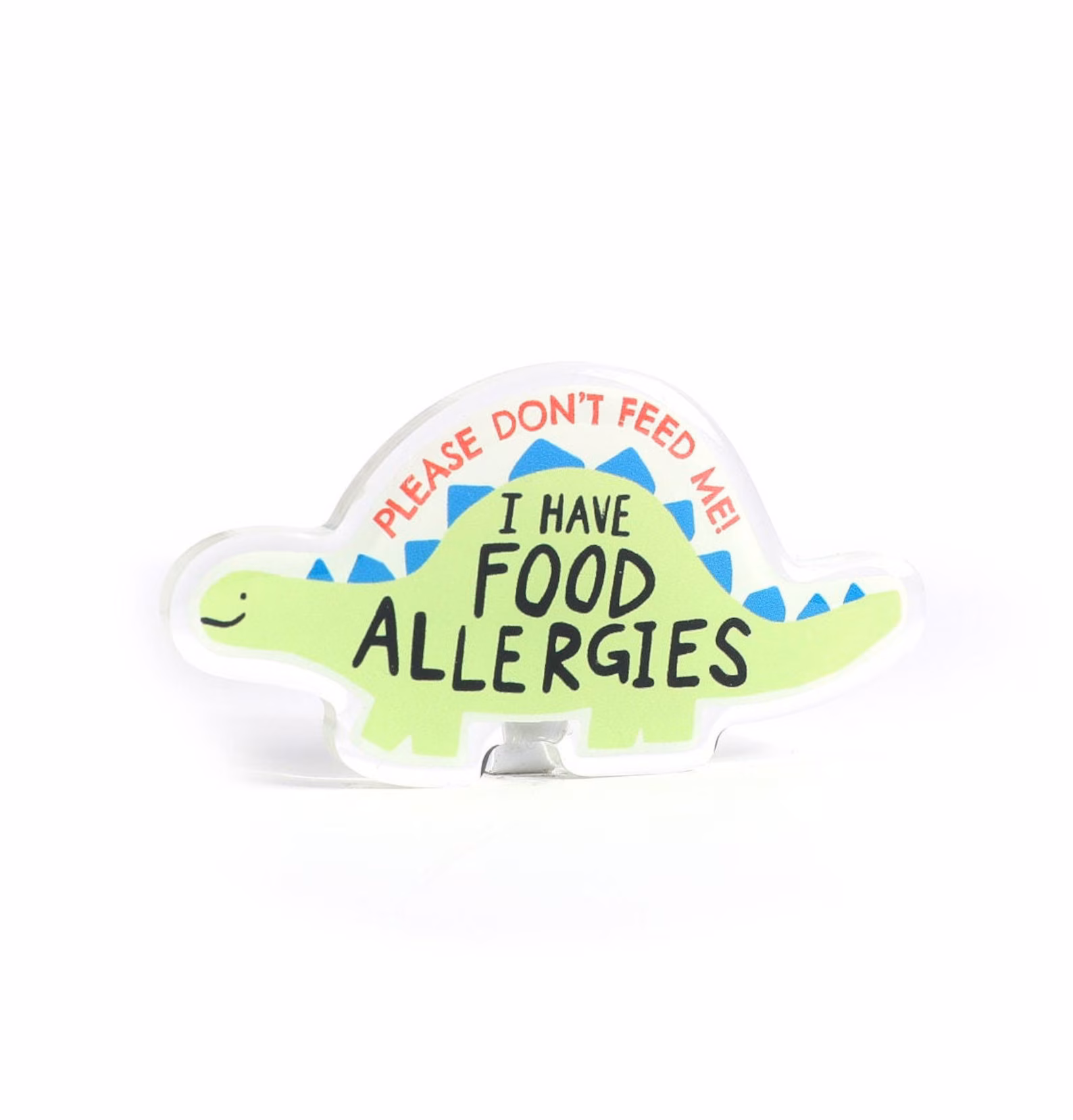 I Have Food Allergies Kids Dinosaur Badge