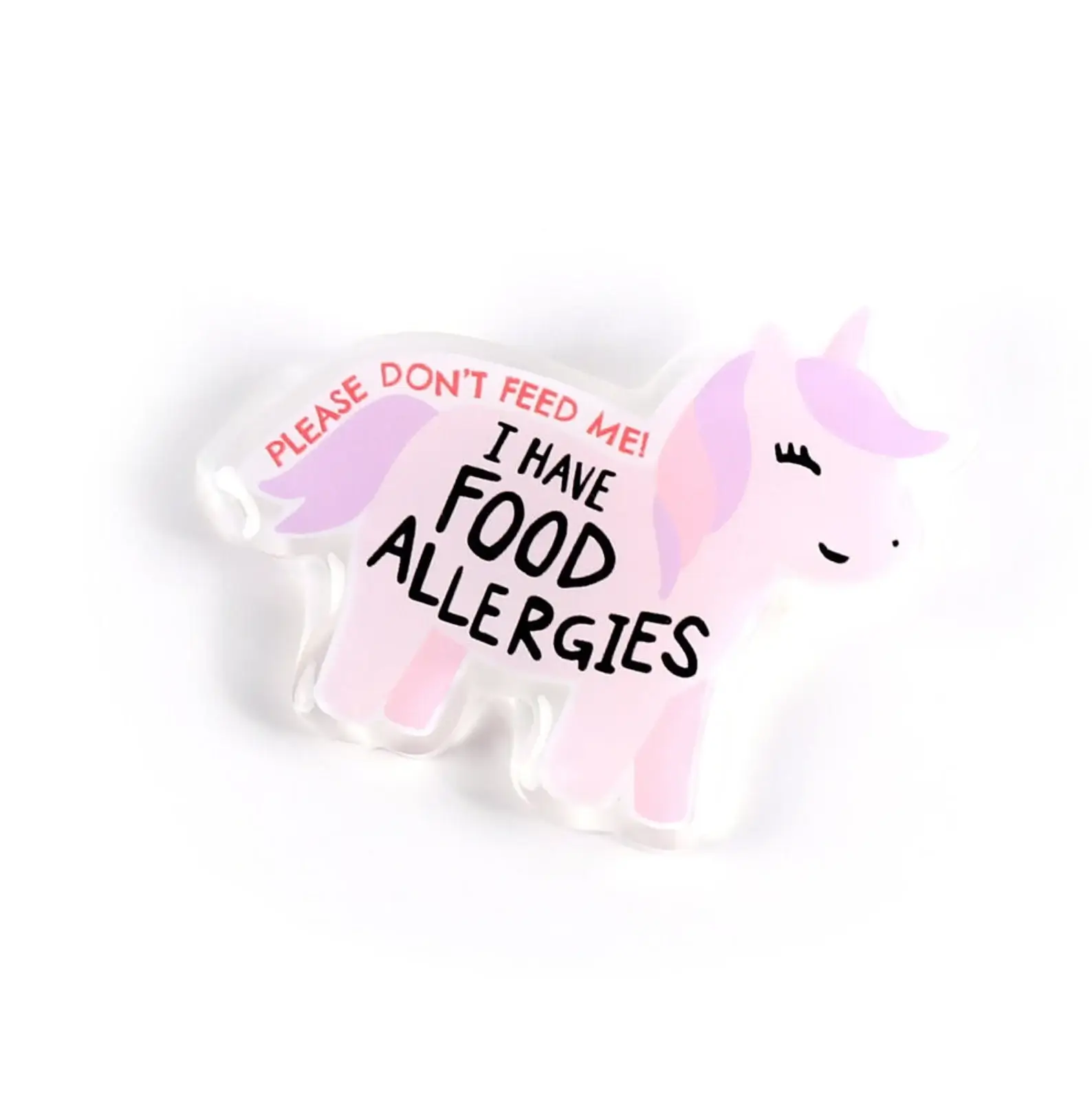 I Have Food Allergies Kids Unicorn Badge