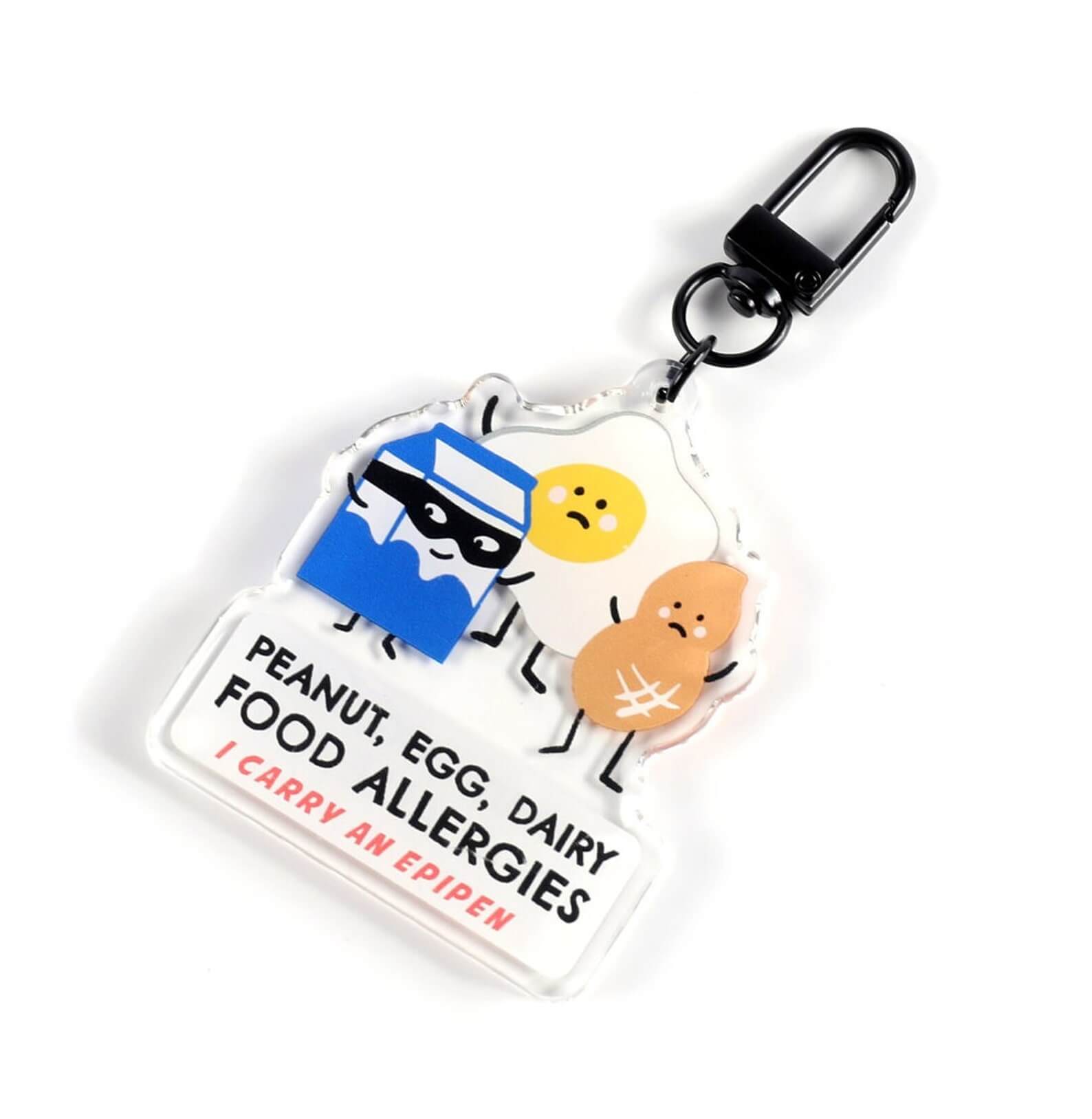 EpiPen Peanut Egg Dairy Allergy Backpack Tag