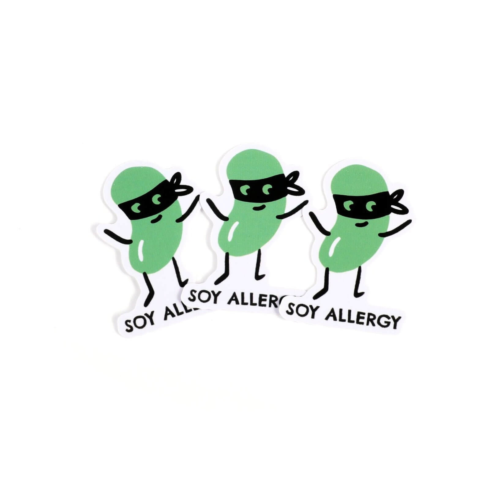 Soy Allergy Set of 3 Vinyl Stickers