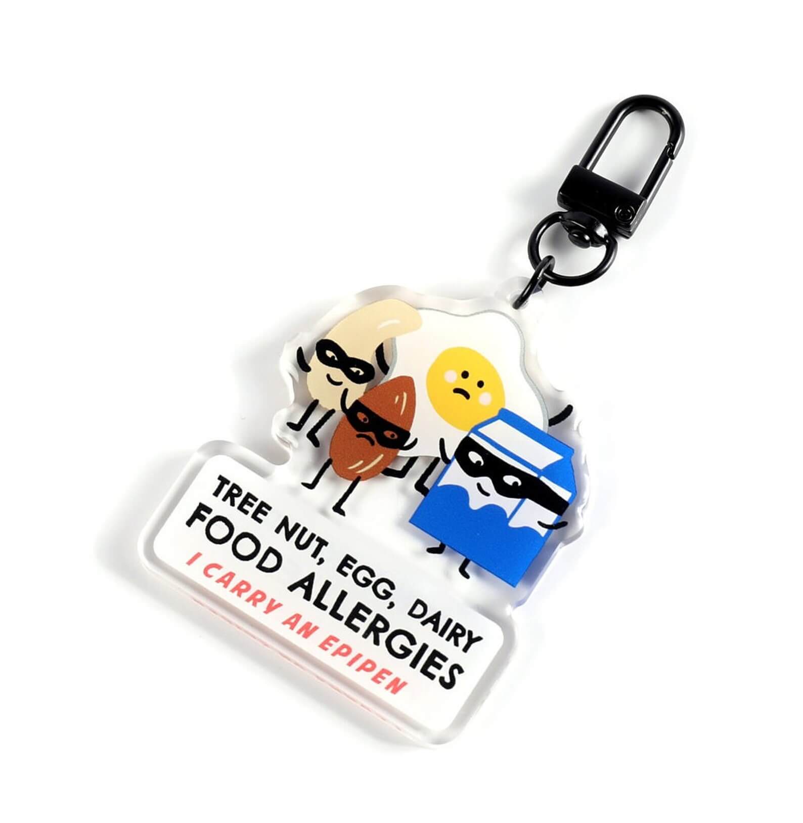 EpiPen Tree Nuts Egg Dairy Allergy Backpack Tag