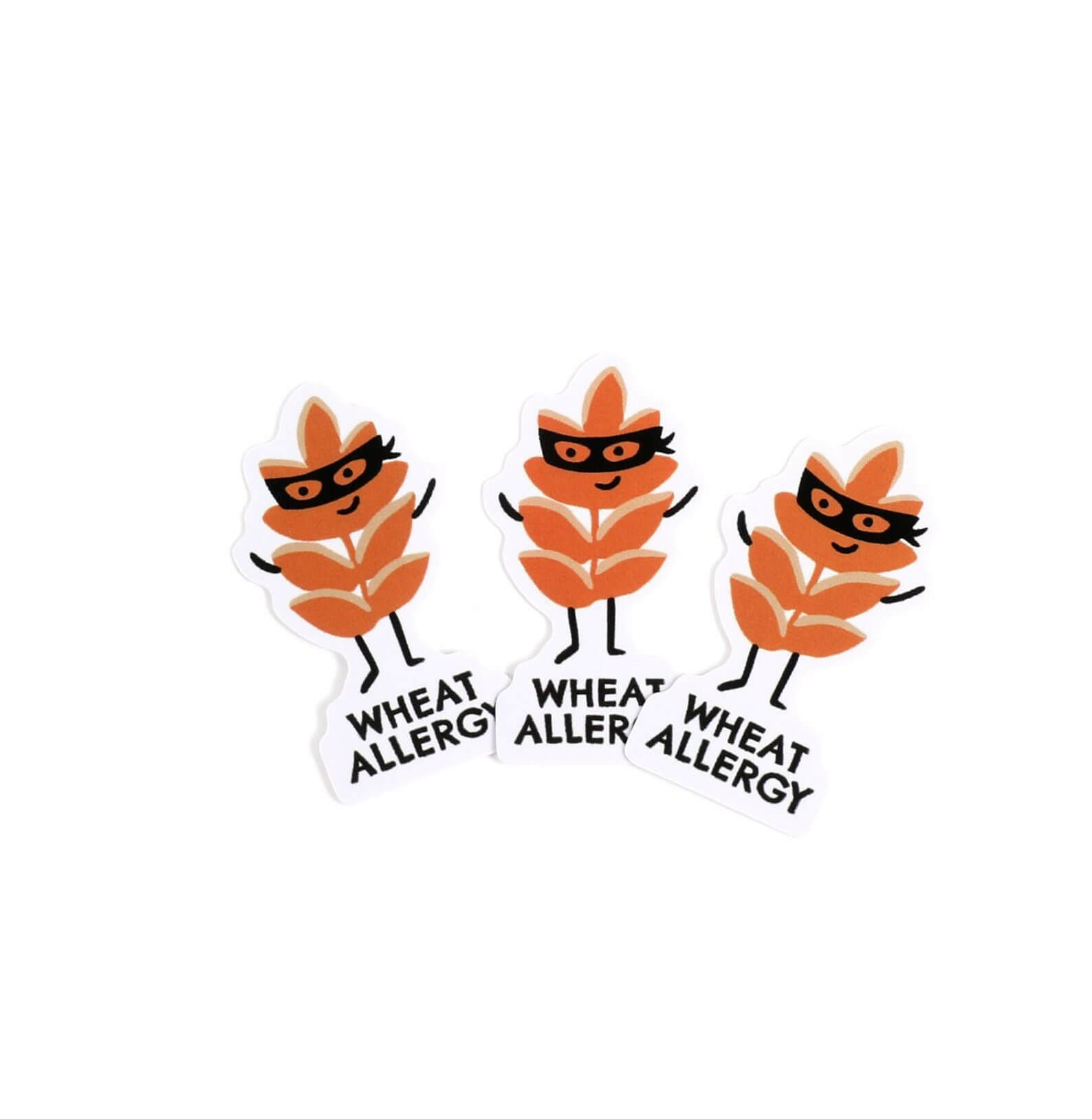 Wheat Allergy Set of 3 Vinyl Stickers